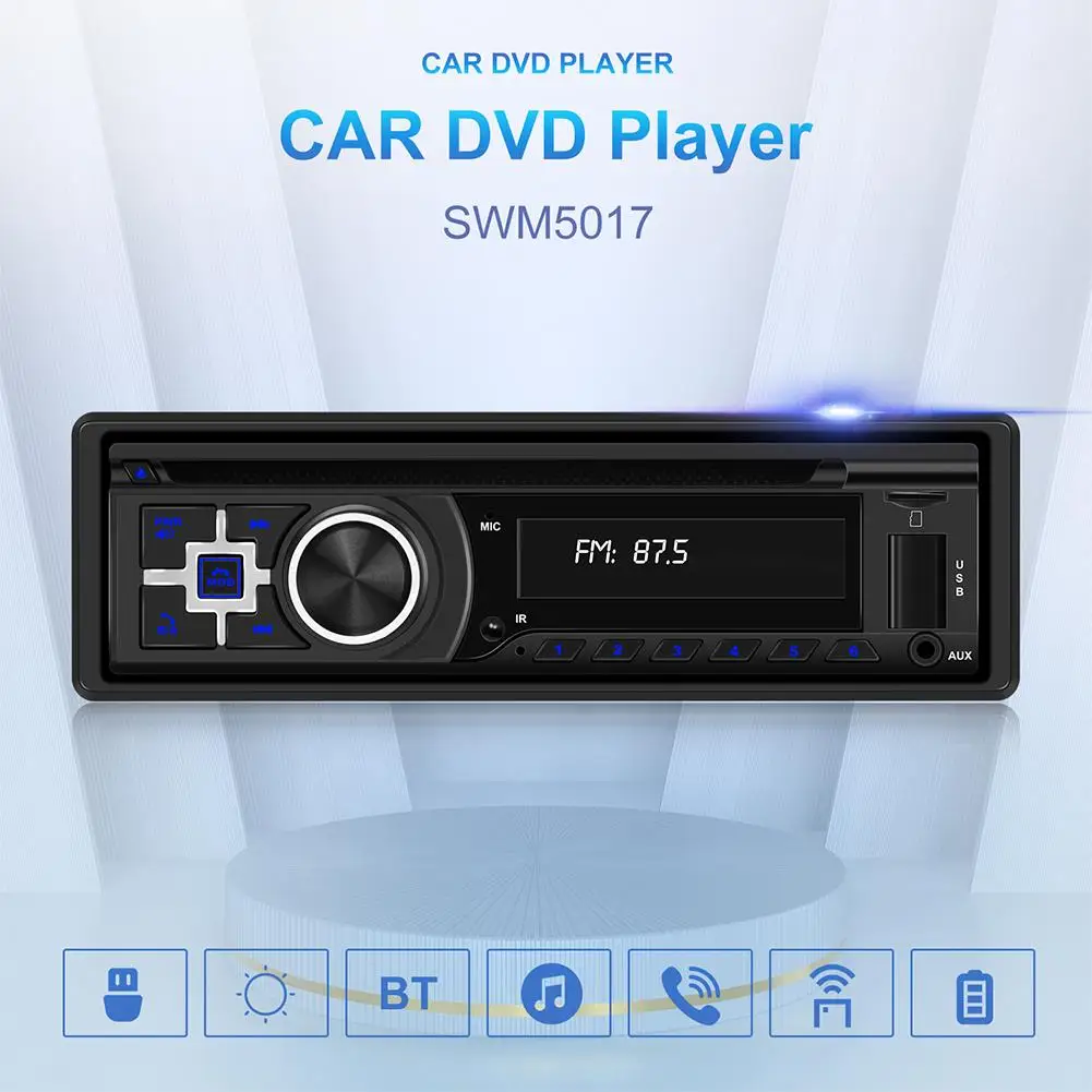 Автомобильный стерео DVD-плеер, проигрыватель с MP3-плеером, FM/AM радио, USB/AUX/TF-картой, с функцией позиционирования через приложение
Автомобильный стерео DVD-плеер, проигрыватель с MP3-плеером, FM/AM радио, USB/AUX/TF-картой, с функцией позиционирования через приложение