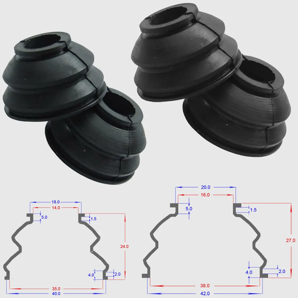 4 PCS Dust Boot Covers Universal Rubber Ball Joint Rubber Dust Boot Covers Track Rod End Set Kit Car & Truck Accessories
4 PCS Dust Boot Covers Universal Rubber Ball Joint Rubber Dust Boot Covers Track Rod End Set Kit Car & Truck Accessories