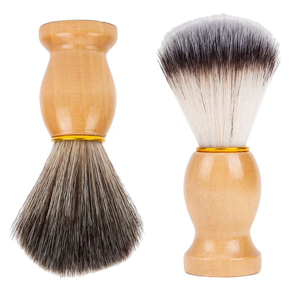 

2 Pcs Face Cleansing Brush Multipurpose Brushes Duster Professional Shave Shaving Barber Neck Nylon Wool Salon Male For husband