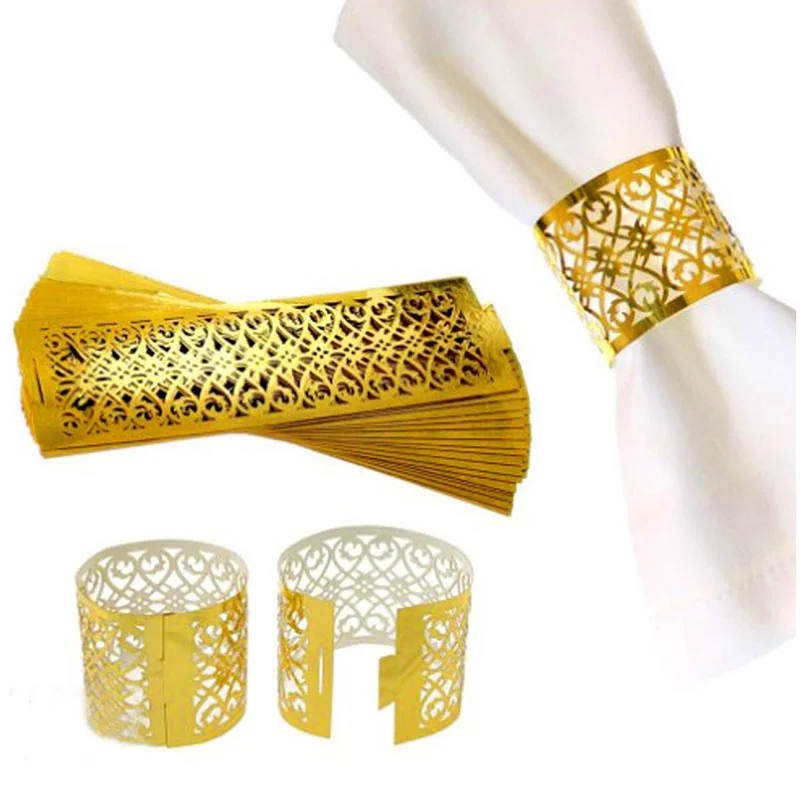 50pcs Lace Flower Laser Cut Paper Rings Napkins Holders Hotel Birthday Wedding Christmas Party Favor Table Dinner Towel Supplies
50pcs Lace Flower Laser Cut Paper Rings Napkins Holders Hotel Birthday Wedding Christmas Party Favor Table Dinner Towel Supplies