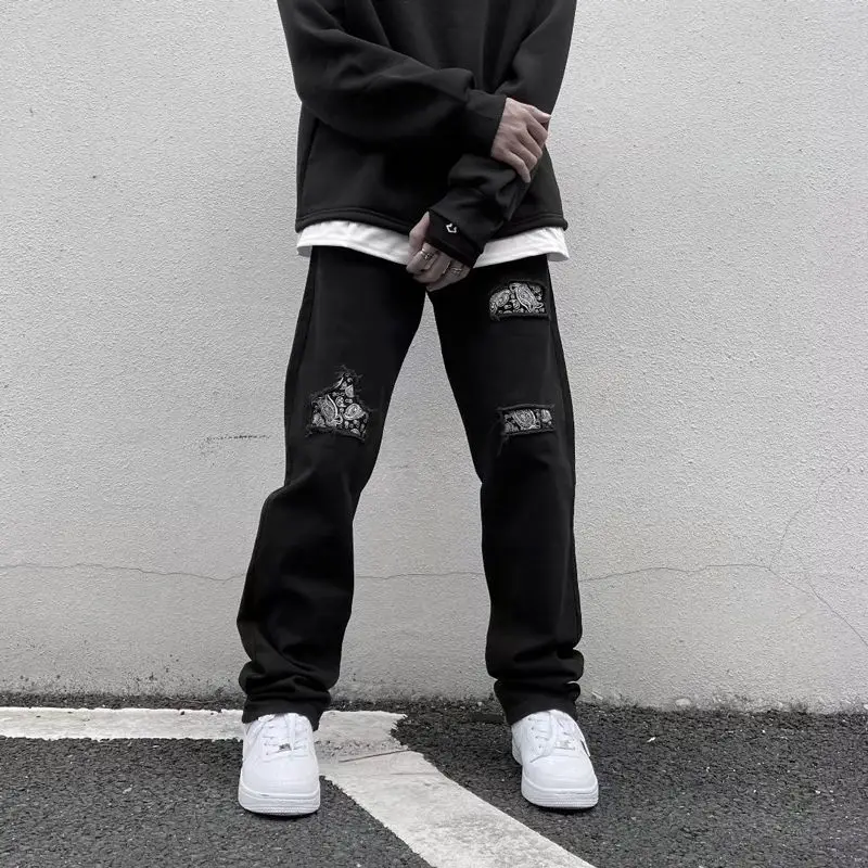 Men's Jeans Graphic Baggy Ripped Man Cowboy Pants Black with Print Straight Retro Holes Cotton Xs Casual Torn Luxury Trousers XL
Men's Jeans Graphic Baggy Ripped Man Cowboy Pants Black with Print Straight Retro Holes Cotton Xs Casual Torn Luxury Trousers XL
