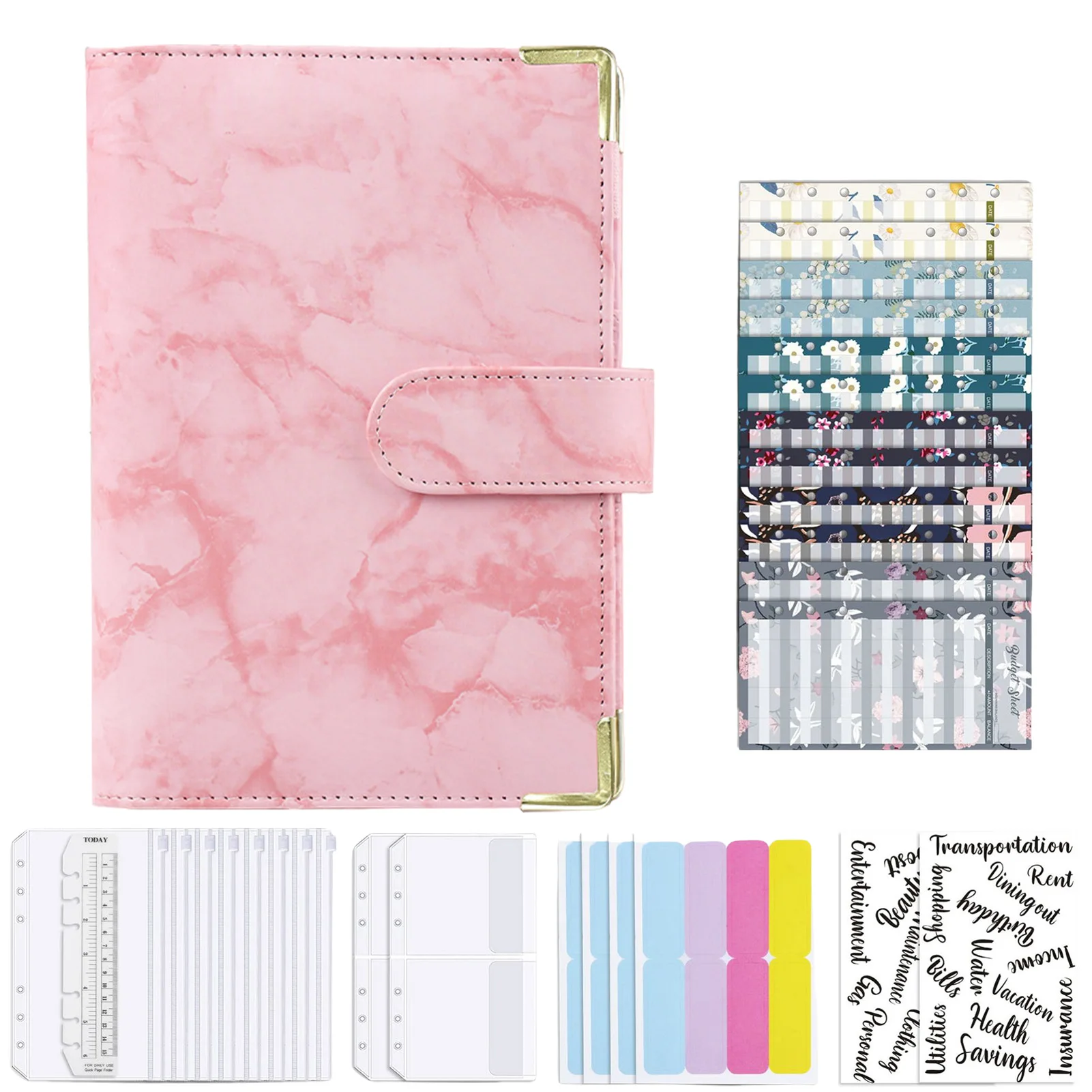 A6 Notebook Binder 6-Ring Leather Business Organizer Leather Organizer Loose Leaf Document Holder For Cash Bills Checks Stamps
A6 Notebook Binder 6-Ring Leather Business Organizer Leather Organizer Loose Leaf Document Holder For Cash Bills Checks Stamps
