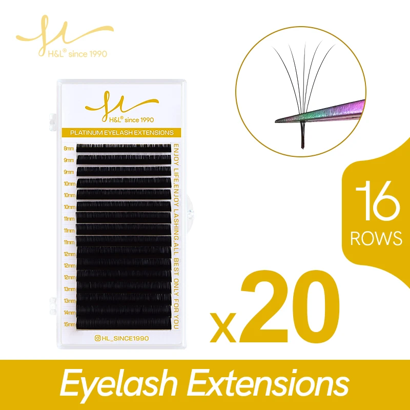 H&L SINCE 1990 Individual Lashes Black Mink False Eyelashes Premium Volume Lashes Fake Cilios 16Rows All Size 8-16mm
H&L SINCE 1990 Individual Lashes Black Mink False Eyelashes Premium Volume Lashes Fake Cilios 16Rows All Size 8-16mm