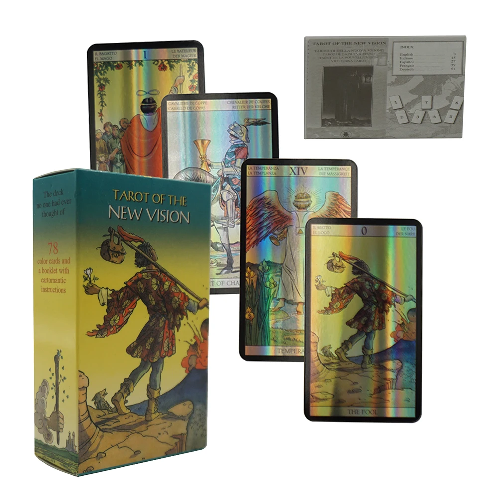 Shinning Holographic Tarot Cards in Spanish Version with Messages in Spanish With Book for Beginners Divination French German
Shinning Holographic Tarot Cards in Spanish Version with Messages in Spanish With Book for Beginners Divination French German
