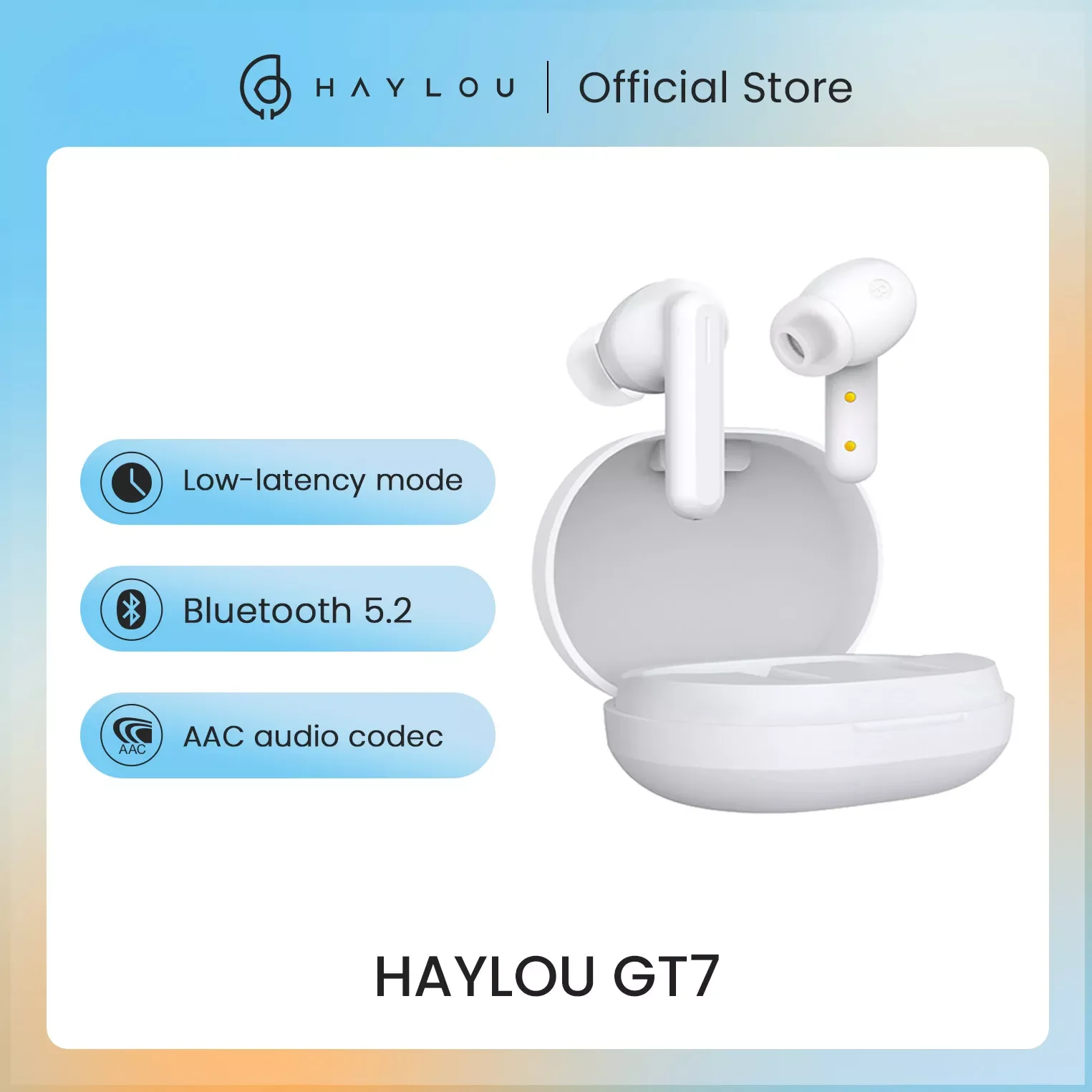 TWS HAY LOU GT7 wireless earphones fone Bluetooth 5.2 AAC gamer headphones call noise cancellation handfree earbuds IOS Android
TWS HAY LOU GT7 wireless earphones fone Bluetooth 5.2 AAC gamer headphones call noise cancellation handfree earbuds IOS Android