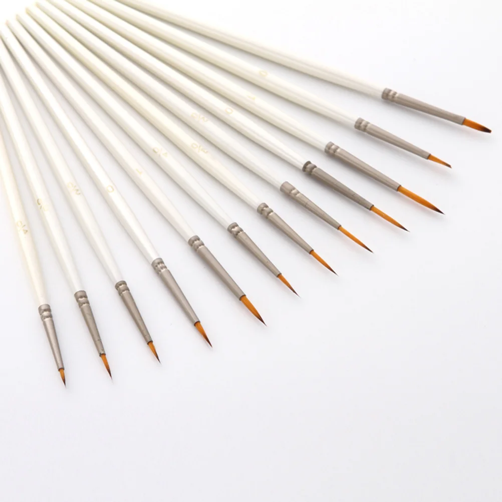 12PCS Wood Handle Nylon Hair Brushes Painting Brushes for Beginners Students Professionals
12PCS Wood Handle Nylon Hair Brushes Painting Brushes for Beginners Students Professionals
