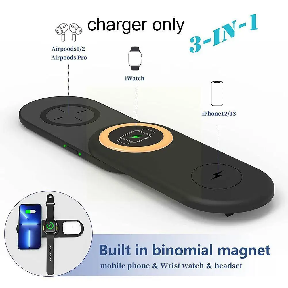 Multifunctional Three-in-one Folding 15w Fast Charging Wireless Charger For Iphone13 M7f4
Multifunctional Three-in-one Folding 15w Fast Charging Wireless Charger For Iphone13 M7f4