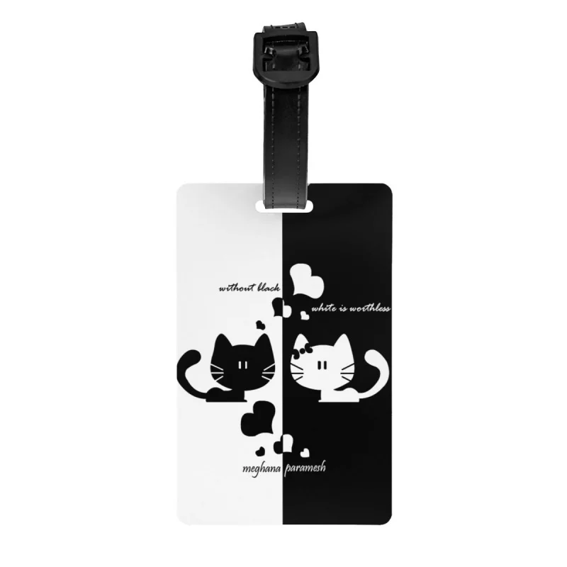 Cartoon Black And Whit Cat Luggage Tag Custom Baggage Tags Privacy Cover ID Label
Cartoon Black And Whit Cat Luggage Tag Custom Baggage Tags Privacy Cover ID Label