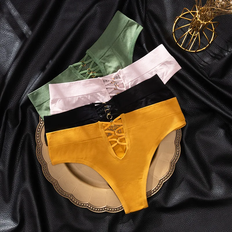 

Women's Underwear Strap Hollow Panties for Women Fashion Circle Bikinis Panties Mid-waist Female Lingerie Women Sexy Panties