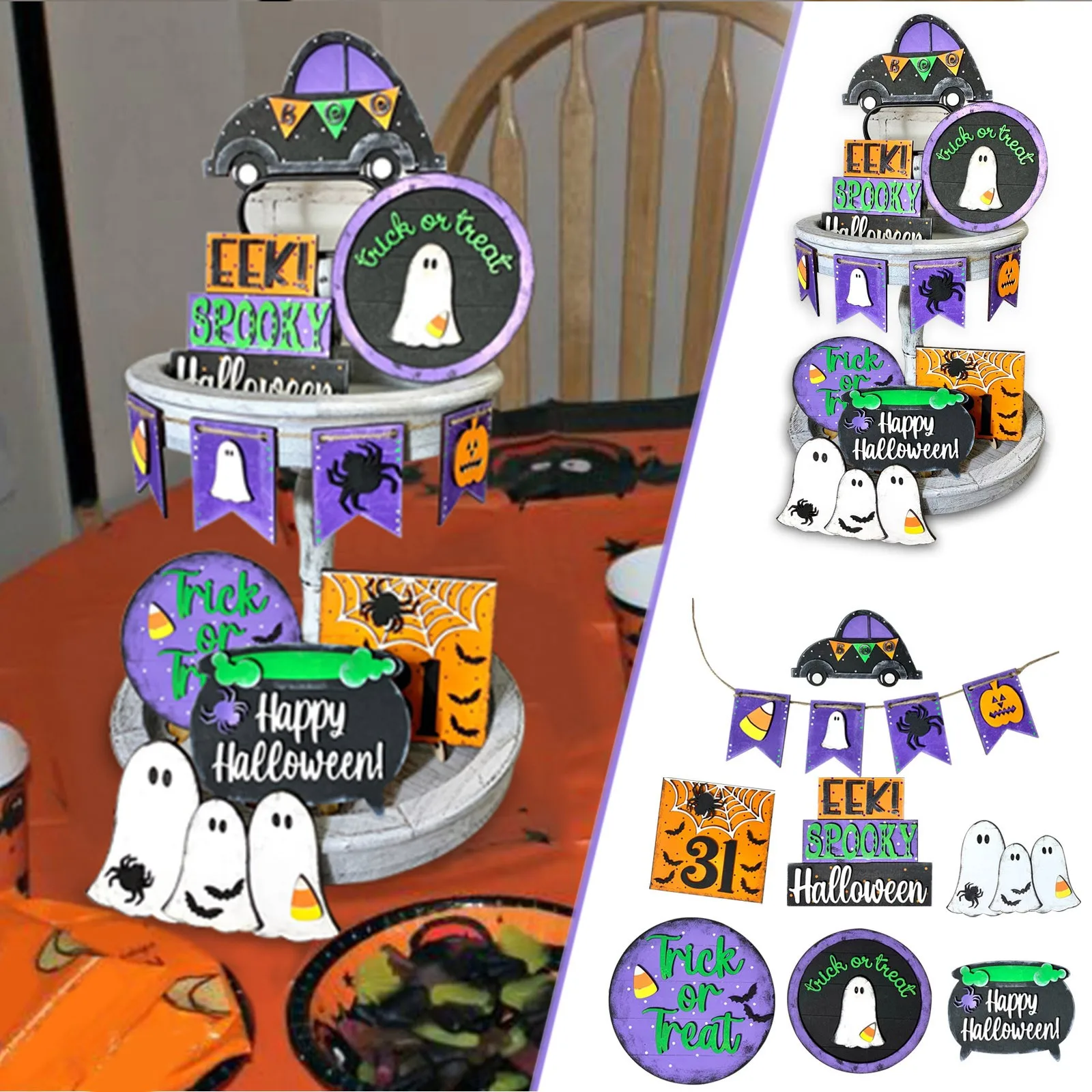 Halloween Sign Wood Table Decoration Farmhouse Tiered 5 And under Items for Home Decor Rustic Sunflower Centerpieces for Tables
Halloween Sign Wood Table Decoration Farmhouse Tiered 5 And under Items for Home Decor Rustic Sunflower Centerpieces for Tables