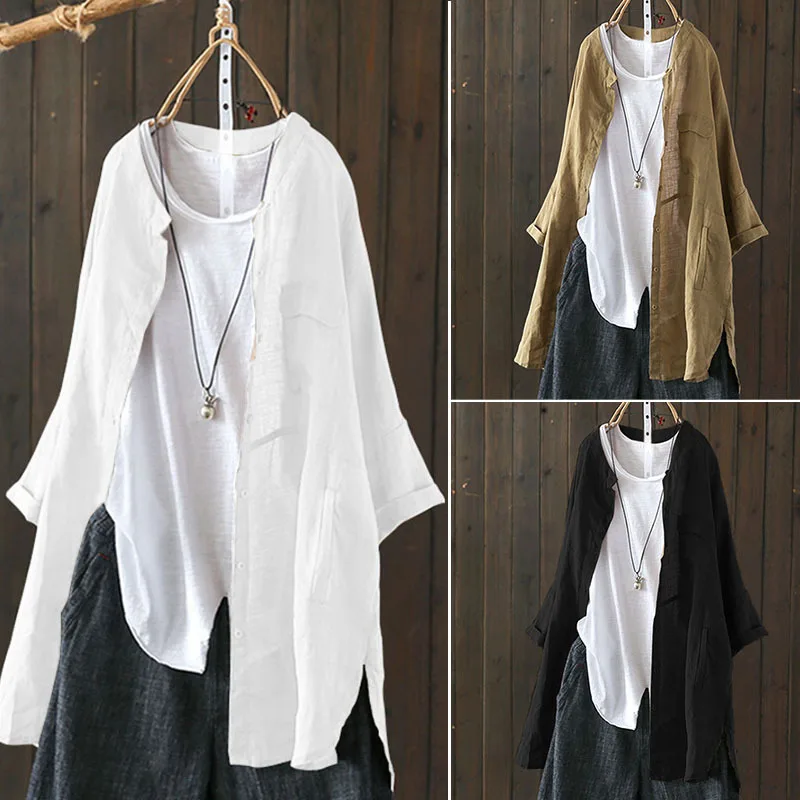 2023 Spring Summer Plus Size Women Clothing Cotton Linen Women Blouse Female Retro Casual Long Sleeve Women Cardigan Shirt 5XL
2023 Spring Summer Plus Size Women Clothing Cotton Linen Women Blouse Female Retro Casual Long Sleeve Women Cardigan Shirt 5XL
