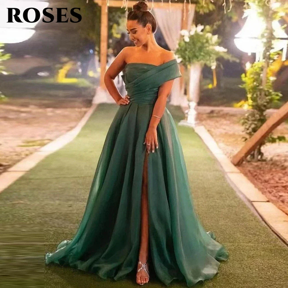 Green Sexy High Split Organza Beach Prom Dress One Shoulder Back Bow Long Sexy Women Formal Evening Party Gowns Robes De Soirée
Green Sexy High Split Organza Beach Prom Dress One Shoulder Back Bow Long Sexy Women Formal Evening Party Gowns Robes De Soirée