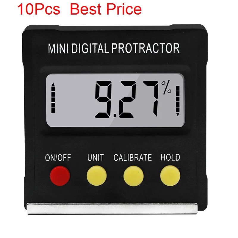 10Pcs/lot Black Mini Electronic Digital Inclinometer Slope Level Protractor Magnetic Angle Ruler Inclination Box
10Pcs/lot Black Mini Electronic Digital Inclinometer Slope Level Protractor Magnetic Angle Ruler Inclination Box