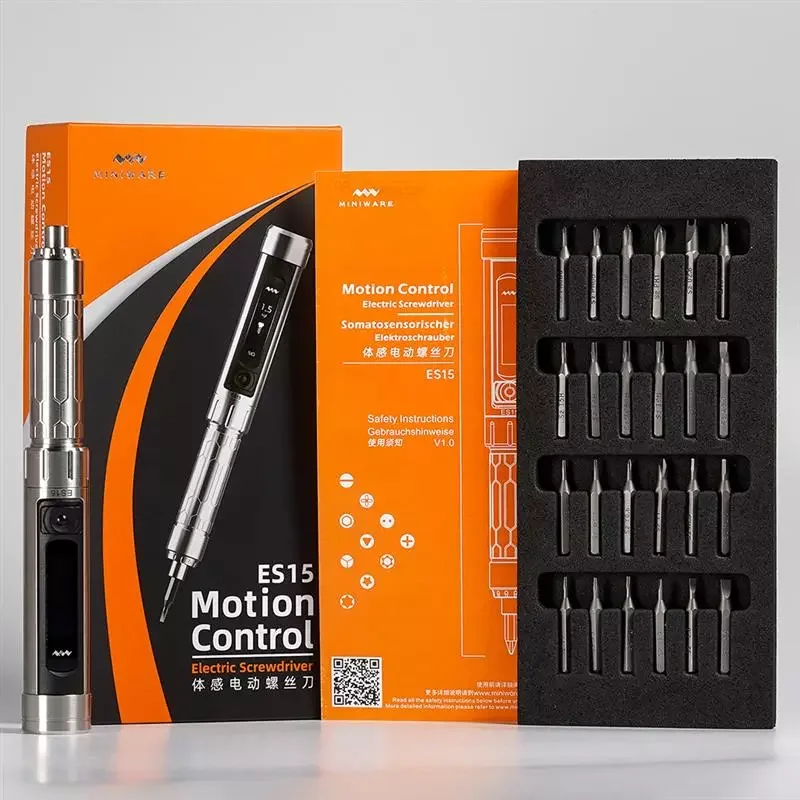 MINIWARE ES15 Electric Screwdriver Intelligent Motion Control USB Chargeable Cordless 16pcs 4 Mm Screwdriver Set LED Lights
MINIWARE ES15 Electric Screwdriver Intelligent Motion Control USB Chargeable Cordless 16pcs 4 Mm Screwdriver Set LED Lights