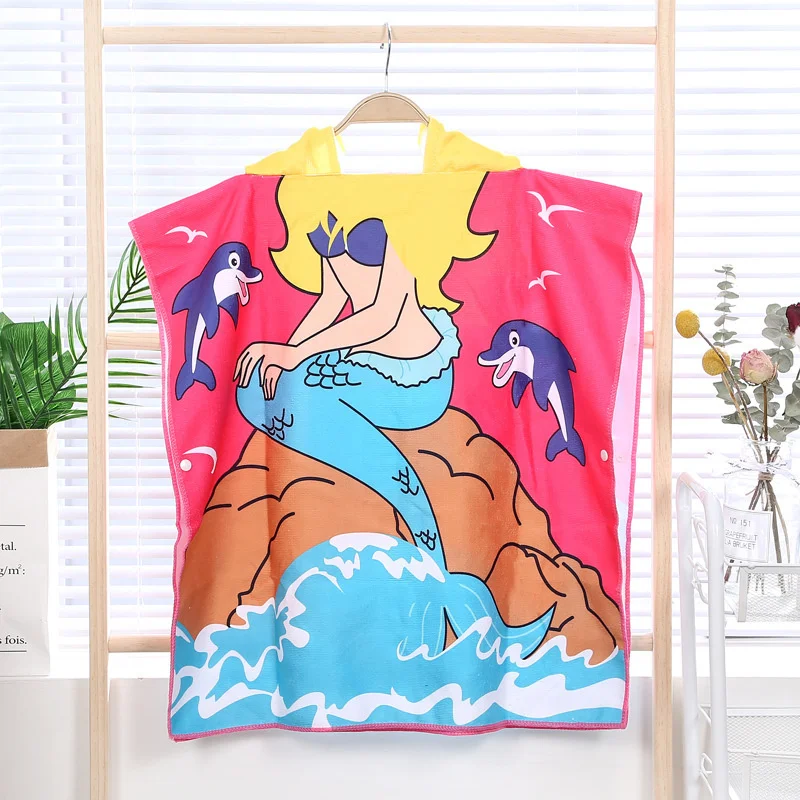 Mermaid Beach Towel Quick Dry Dinosaur Hooded Cloak Wetsuit Adult Kids Bath Towels Parent-Child Poncho Bathrobe for Swim Surf
Mermaid Beach Towel Quick Dry Dinosaur Hooded Cloak Wetsuit Adult Kids Bath Towels Parent-Child Poncho Bathrobe for Swim Surf