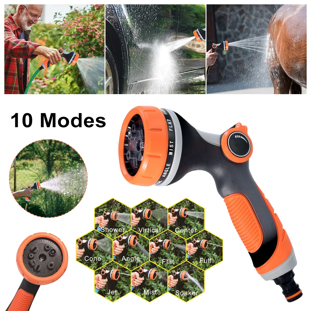 Watering Gun High Pressure 10 Modes Garden Spray Irrigation Watering Nozzle Plant Lawn Yard Watering Sprinkler Cleaning Tool
Watering Gun High Pressure 10 Modes Garden Spray Irrigation Watering Nozzle Plant Lawn Yard Watering Sprinkler Cleaning Tool