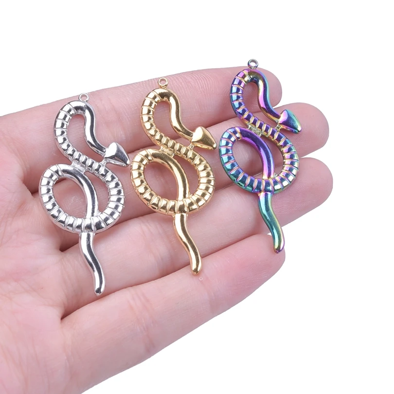 5pcs/Lot Stainless Steel Cold Blooded Animal Charms Rainbow Silver Color Bending Snake Pendant For Making Jewelry Supplies
5pcs/Lot Stainless Steel Cold Blooded Animal Charms Rainbow Silver Color Bending Snake Pendant For Making Jewelry Supplies