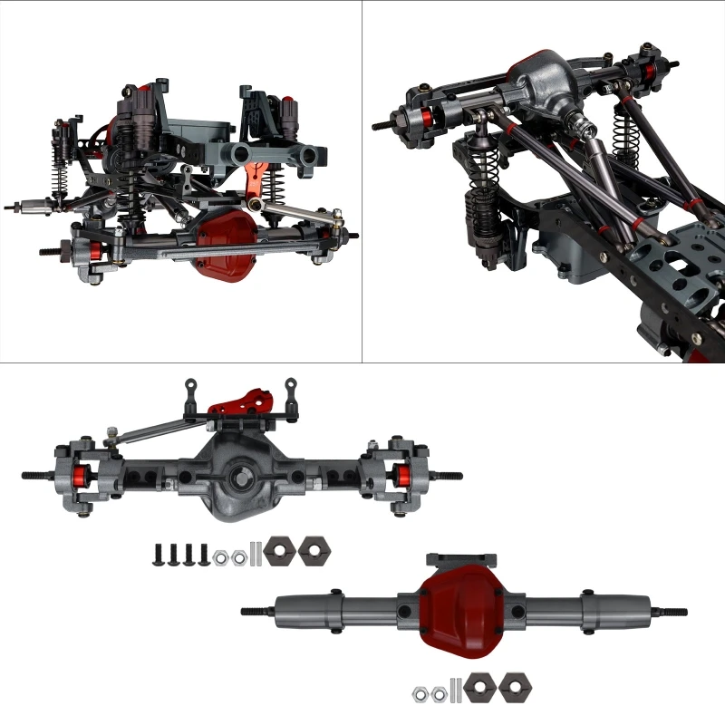 1/10 Rock Crawler Axle Front and Rear Axles Complete Metal Alloy For 1/10 Axial SCX10 D90 D7YA
1/10 Rock Crawler Axle Front and Rear Axles Complete Metal Alloy For 1/10 Axial SCX10 D90 D7YA