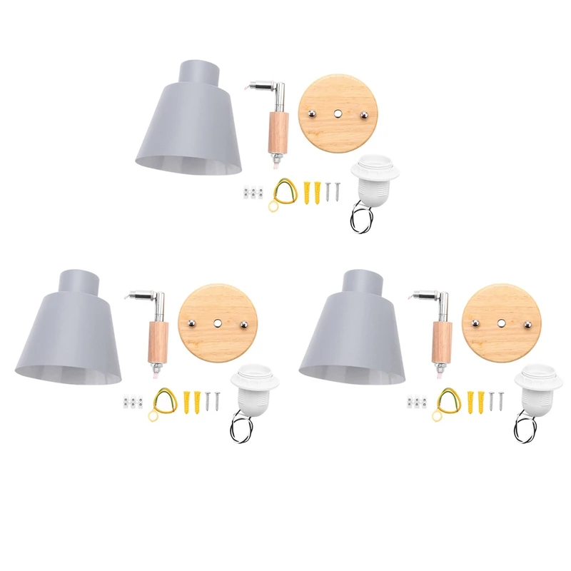 3X Wooden Wall Lights Bedside Wall Lamp Bedroom Wall Light Sconce For Kitchen Modern Wall Lamp Nordic Sconces(Grey)
3X Wooden Wall Lights Bedside Wall Lamp Bedroom Wall Light Sconce For Kitchen Modern Wall Lamp Nordic Sconces(Grey)