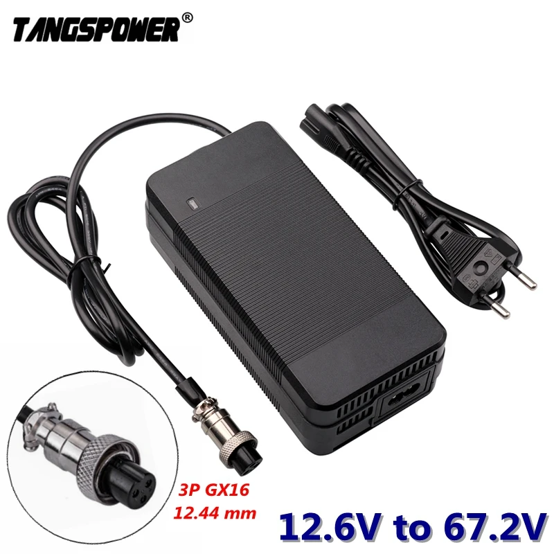 42V 54.6V 58.8V 67.2V Lithium Battery Charger For 36V 48V 52V 60V Li-ion Battery Pack E-bike Scooter Charger 3P GX16 Connector
42V 54.6V 58.8V 67.2V Lithium Battery Charger For 36V 48V 52V 60V Li-ion Battery Pack E-bike Scooter Charger 3P GX16 Connector