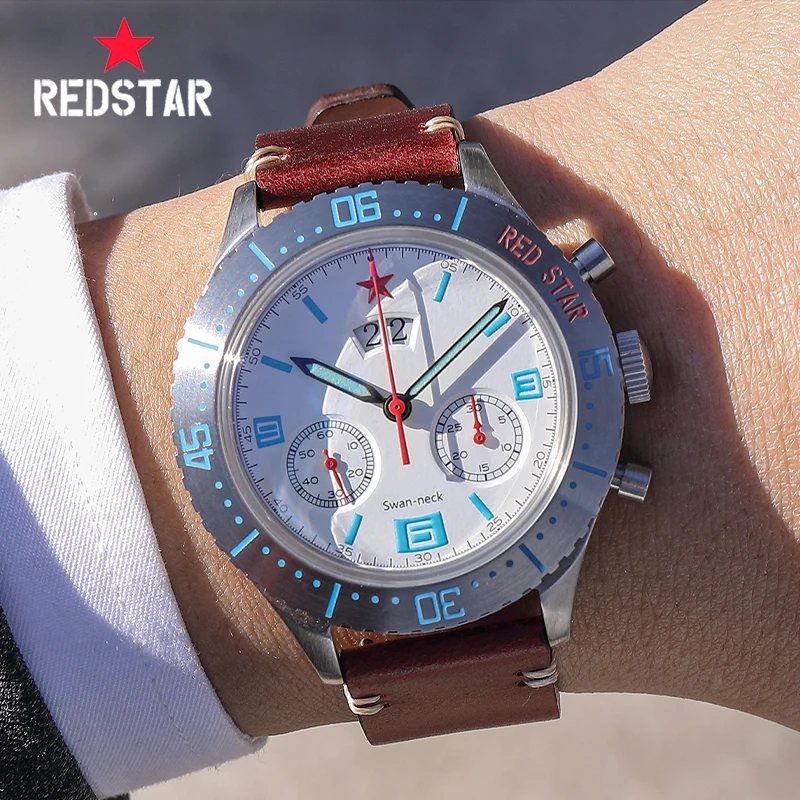 Мужские наручные часы-пилот RED STAR, механический хронограф Sappire, супер светящийся механизм 1963, st830, с синей гусиной шеей, на весну
Мужские наручные часы-пилот RED STAR, механический хронограф Sappire, супер светящийся механизм 1963, st830, с синей гусиной шеей, на весну