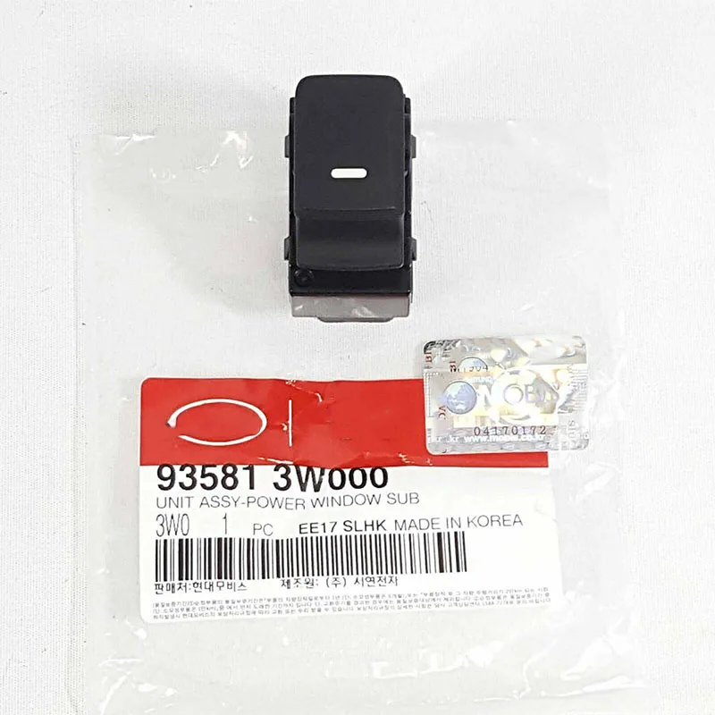 Переключатель Стеклоподъемника для Kia Sportage 2011 2012 2013 OEM 935813W000
Переключатель Стеклоподъемника для Kia Sportage 2011 2012 2013 OEM 935813W000
