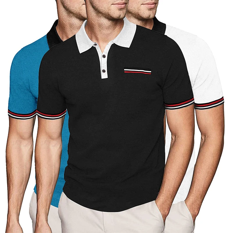 New Men's Solid Color Polo Shirt Casual Short Sleeve Classic Fashion Golf Sweatshirt T-shirt
New Men's Solid Color Polo Shirt Casual Short Sleeve Classic Fashion Golf Sweatshirt T-shirt
