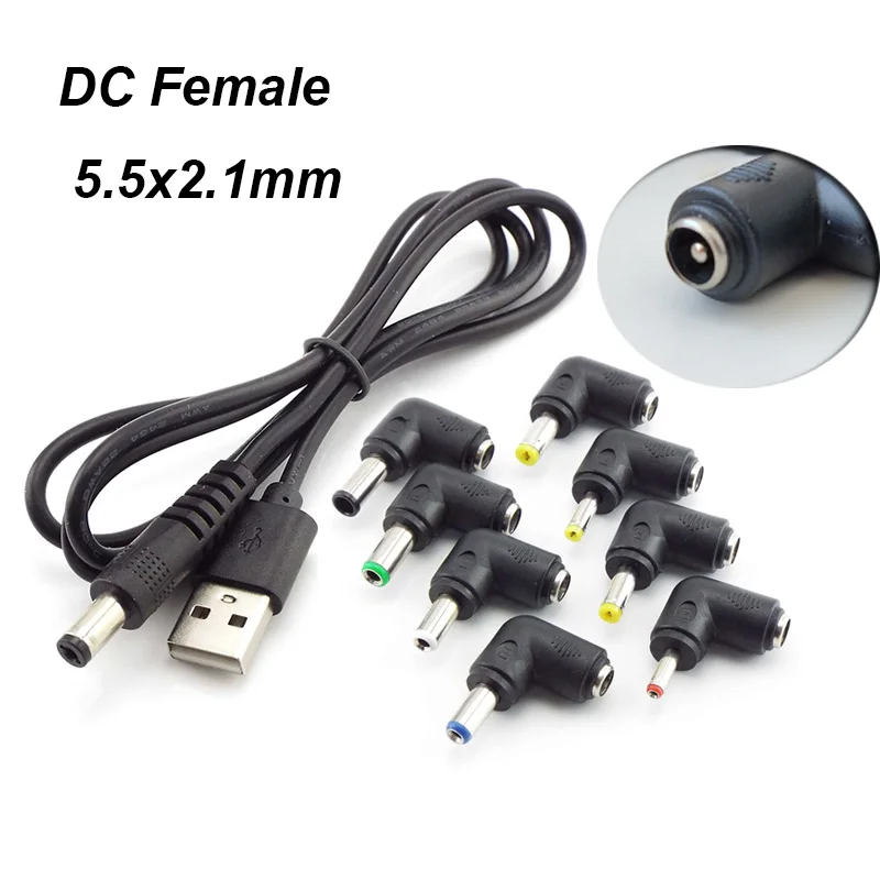 5 В DC зарядный шнур питания USB к 5,5x2,1 мм Многофункциональный сменный штекер 8 в 1 зарядный кабель
5 В DC зарядный шнур питания USB к 5,5x2,1 мм Многофункциональный сменный штекер 8 в 1 зарядный кабель