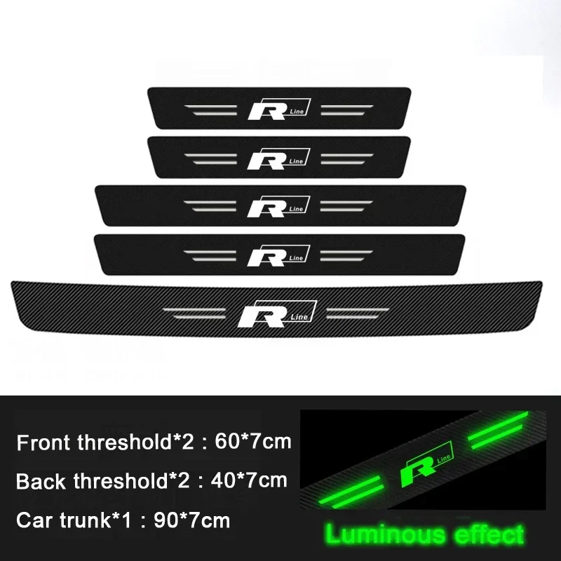 Светящаяся защитная пластина на порог автомобиля Volkswagen VW R Line Jetta Golf Tiguan, задний порог, наклейки против царапин
Светящаяся защитная пластина на порог автомобиля Volkswagen VW R Line Jetta Golf Tiguan, задний порог, наклейки против царапин