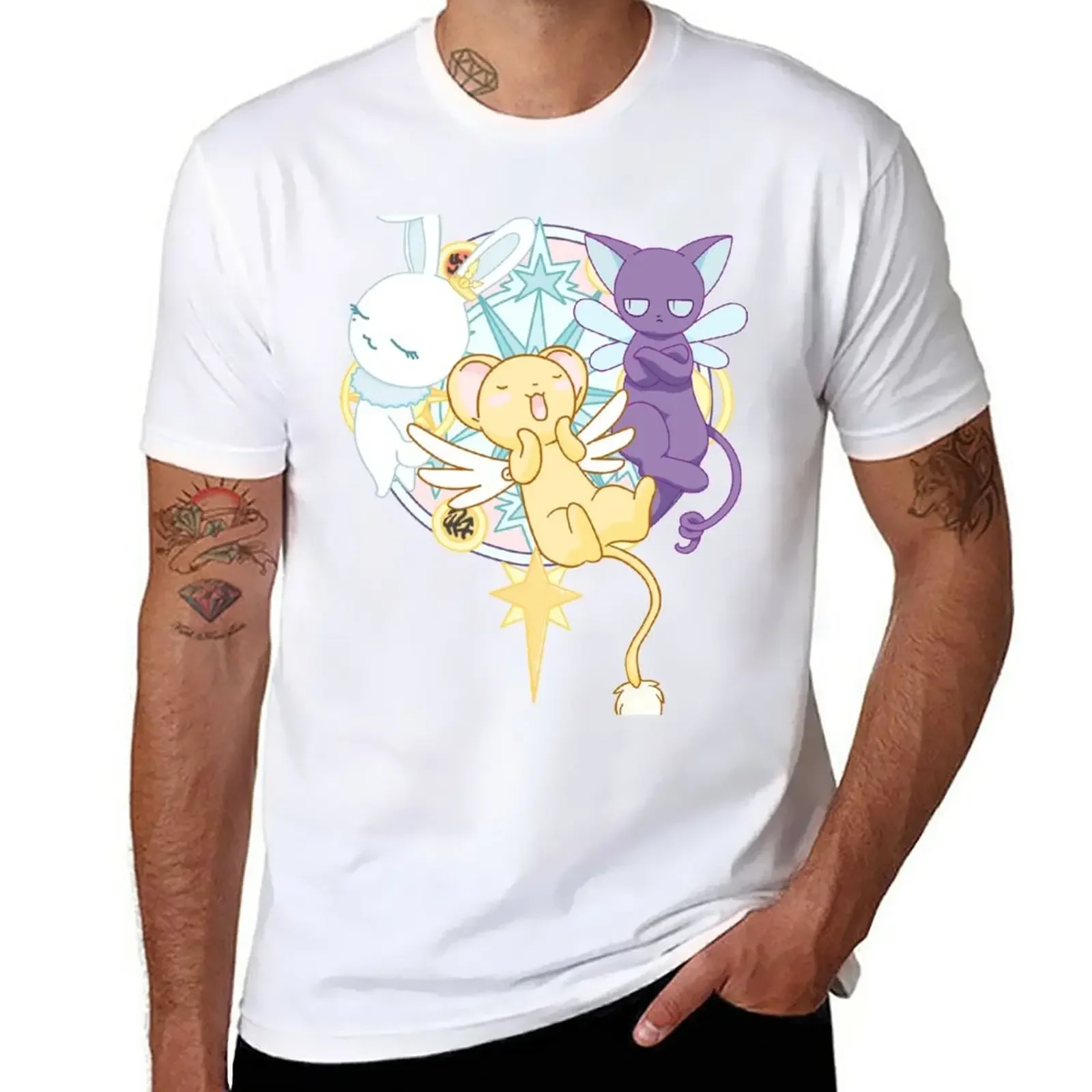 Футболка Cardcaptor sakura guardian magic clear circle летние топы funnys одежда для хиппи мужские