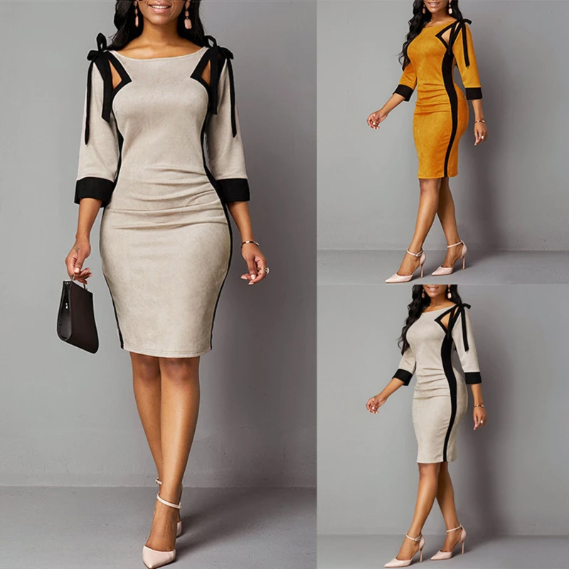 Women New Pencil Dress O-Neck White Sheath Fashion Slim Sexy Profession Work Bodycon Dresses Office Business Vestidos
Women New Pencil Dress O-Neck White Sheath Fashion Slim Sexy Profession Work Bodycon Dresses Office Business Vestidos