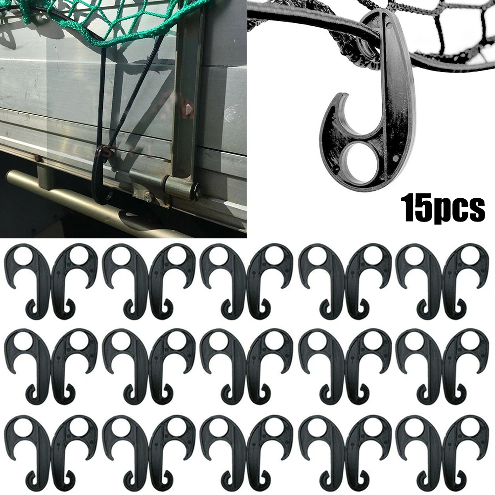 15PCS PVC Hooks 8mm Universal Rope Buckle Hooks For Cargo Net Trailer / Ute Net Bungee Cord Luggage
15PCS PVC Hooks 8mm Universal Rope Buckle Hooks For Cargo Net Trailer / Ute Net Bungee Cord Luggage
