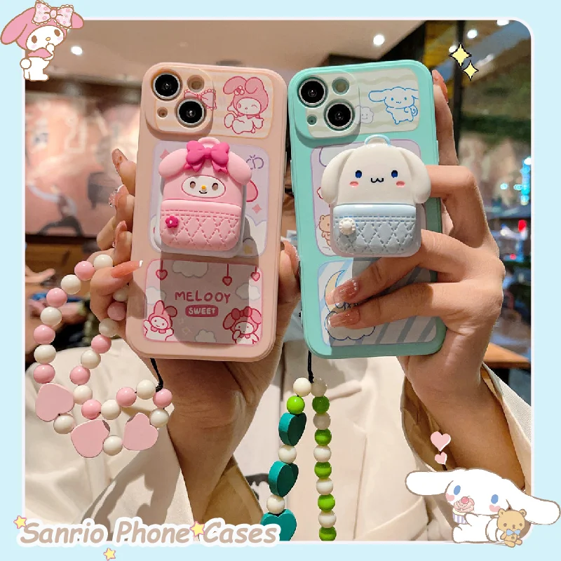 Sanrio My Melody Cinnamoroll IPhone Case Kawaii Mirror Stand Phone Case for IPhone 14 13 12 11 Pro Max Cartoon Anti-drop Case
Sanrio My Melody Cinnamoroll IPhone Case Kawaii Mirror Stand Phone Case for IPhone 14 13 12 11 Pro Max Cartoon Anti-drop Case