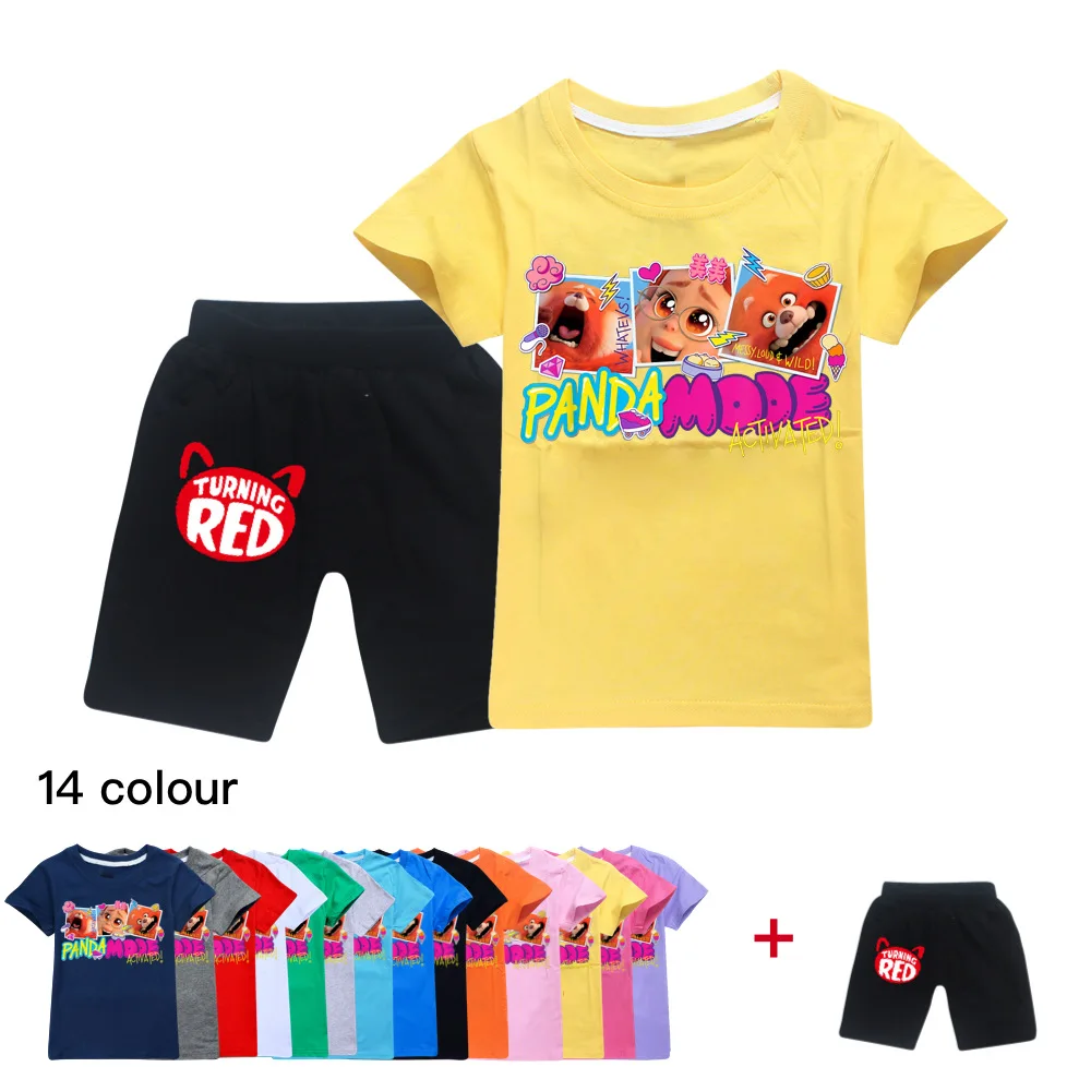 2022 New Disney Turning Red Toddler Boys Clothes Summer Anime Cotton Short Sleeves T-Shirts Shorts Fashion Clothing Girls Suits
2022 New Disney Turning Red Toddler Boys Clothes Summer Anime Cotton Short Sleeves T-Shirts Shorts Fashion Clothing Girls Suits