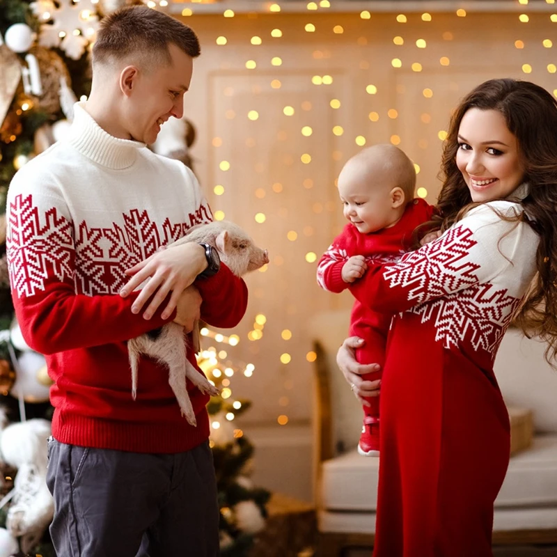 Turtleneck Christmas Sweater Xmas Matching Outfits Sweaters for Couples Women Men Parent-child Casual Loose Knitwear Long Sleeve
Turtleneck Christmas Sweater Xmas Matching Outfits Sweaters for Couples Women Men Parent-child Casual Loose Knitwear Long Sleeve