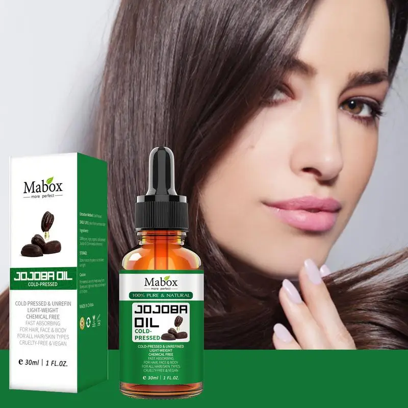 

30ml Natural Jojoba Oil Firming Skin Oil Moisturizing Relaxing Massage Oil Hair Repair Care Body Oil Strengthen Hair Follicles
