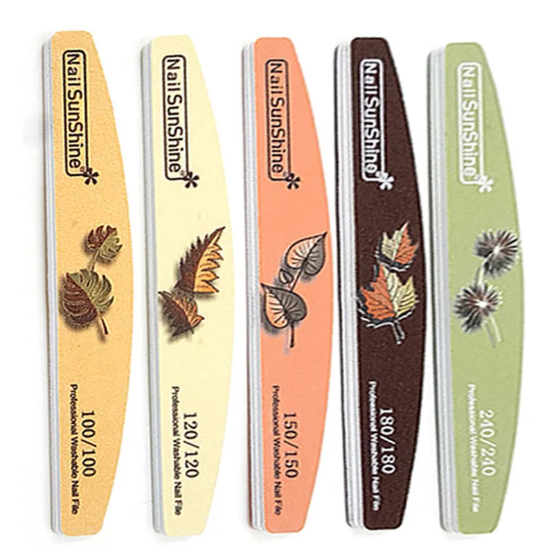 50Pcs Nail File Washable Buffer Block 100/120/150/180/240 Grits Nail File Half Moon Shape Leaves Patterns Reusable Nail Art Tool
50Pcs Nail File Washable Buffer Block 100/120/150/180/240 Grits Nail File Half Moon Shape Leaves Patterns Reusable Nail Art Tool