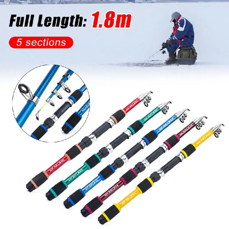 1.8m Telescopic Spinning Fishing Rod Portable Fishing Pole for Freshwater Bass Trout Fishing Rod Ultralight Tackle Accessories
1.8m Telescopic Spinning Fishing Rod Portable Fishing Pole for Freshwater Bass Trout Fishing Rod Ultralight Tackle Accessories