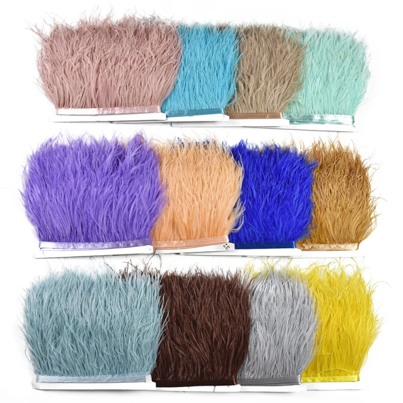 10meters Colored Ostrich Feathers on Ribbon Trim 8-10cm Skirt Fringe on Tape Ostrich Feather Trims Sewing Trimmings Decoration
10meters Colored Ostrich Feathers on Ribbon Trim 8-10cm Skirt Fringe on Tape Ostrich Feather Trims Sewing Trimmings Decoration