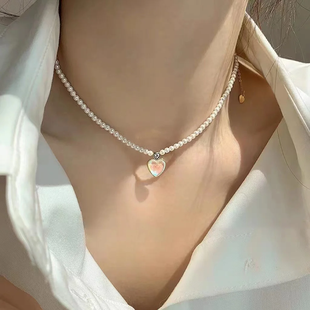 Kpop cute Pearl Love Pendant Necklace Female Elegant Ins Clavicle Wedding Beaded Chain aesthetic jewelry
Kpop cute Pearl Love Pendant Necklace Female Elegant Ins Clavicle Wedding Beaded Chain aesthetic jewelry
