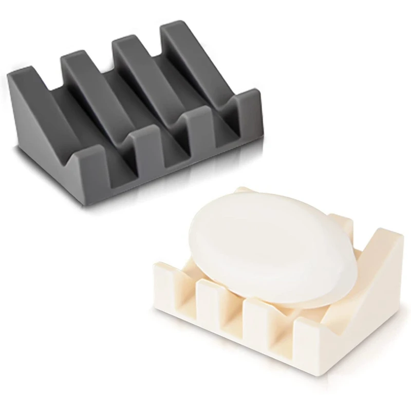 2Pcs Silicone Soap Dish,Soap Holder For /Bathroom/Kitchen,Self Draining Waterfall Easy Clean Soap Holder With Drain
2Pcs Silicone Soap Dish,Soap Holder For /Bathroom/Kitchen,Self Draining Waterfall Easy Clean Soap Holder With Drain