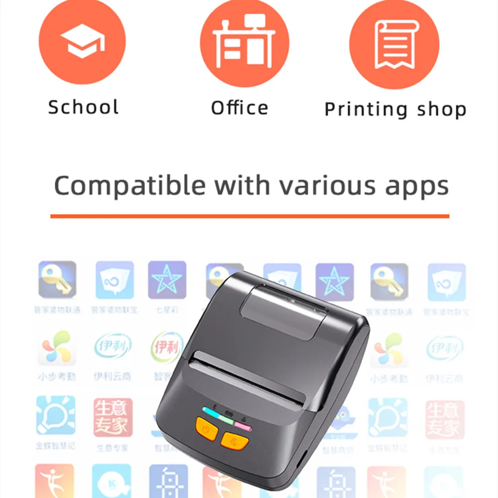 Wireless Mini 58mm Printer Portable Thermal Receipt Printer Bluetooth-compatible Phone Android iOS PC Pocket Bill Impresoras
Wireless Mini 58mm Printer Portable Thermal Receipt Printer Bluetooth-compatible Phone Android iOS PC Pocket Bill Impresoras
