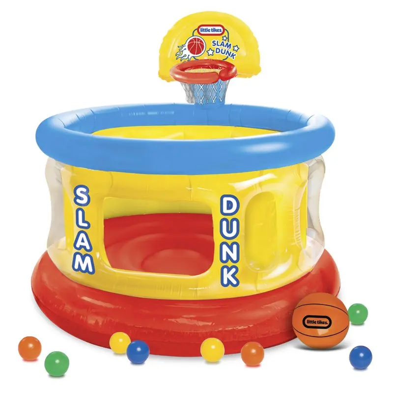

Slam Dunk Ball Pit, Inflatable Basketball Hoop and Balls for Kids Ages 3-6