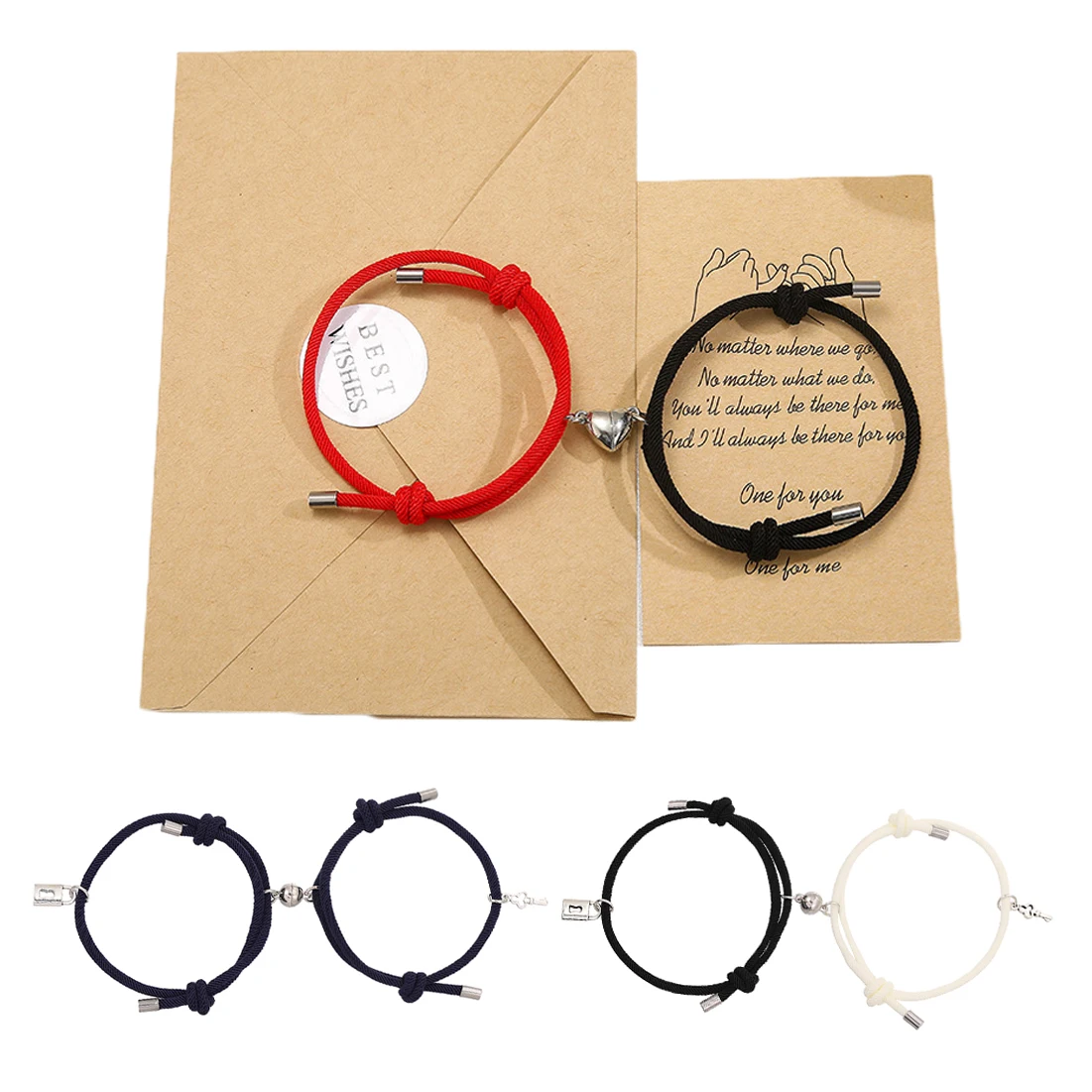 2pcs/set Heart Magnetic Couple Bracelets Men Women Classic Black White Paired Lovers Braclet Adjustable Braslet Knot
2pcs/set Heart Magnetic Couple Bracelets Men Women Classic Black White Paired Lovers Braclet Adjustable Braslet Knot