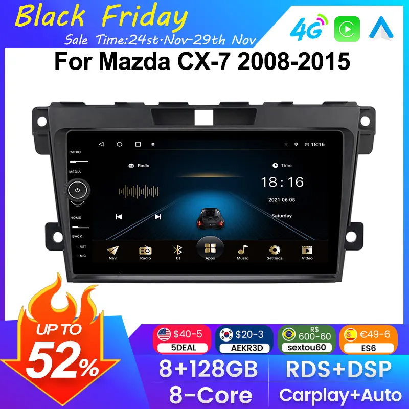 QLED экран 8 + 128G Carplay + Android автомобильное радио для Mazda CX-7 CX7 2008 - 2015 мультимедийный видеоплеер Hedaunit DSP + RDS WIFI
QLED экран 8 + 128G Carplay + Android автомобильное радио для Mazda CX-7 CX7 2008 - 2015 мультимедийный видеоплеер Hedaunit DSP + RDS WIFI