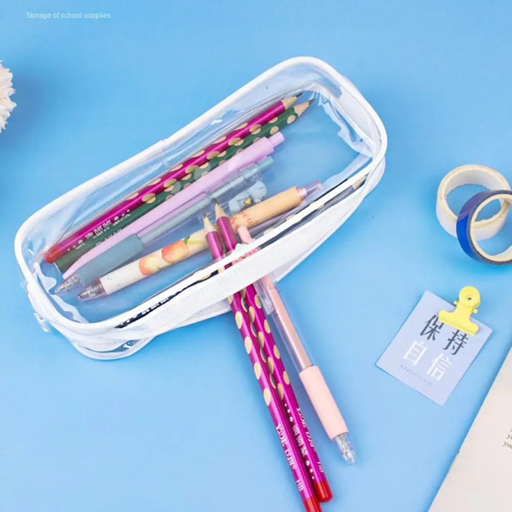 New Large-capacity Zipper Transparent Pencil Case School Pencil Case Office School Stationery Storage Bag
New Large-capacity Zipper Transparent Pencil Case School Pencil Case Office School Stationery Storage Bag
