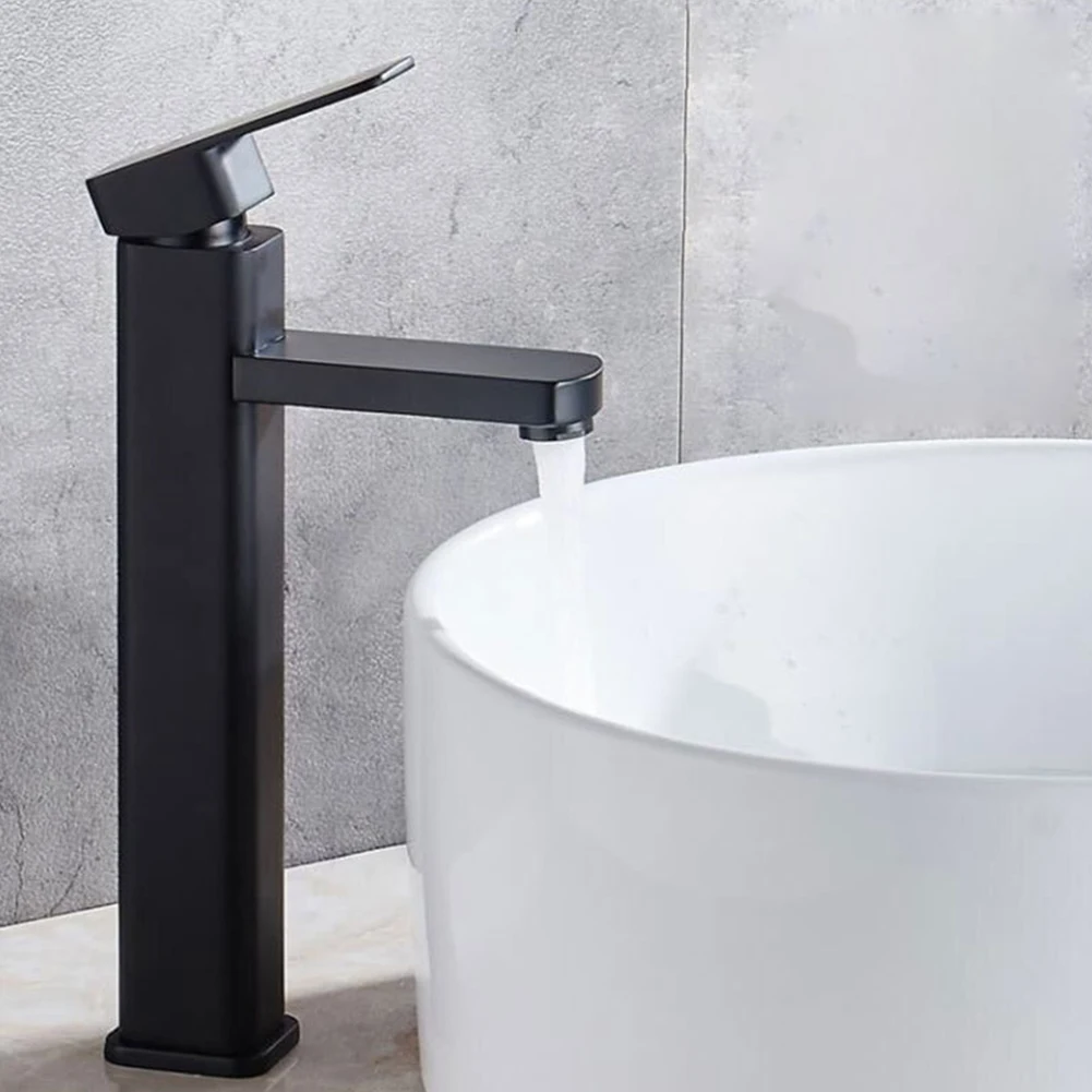 Basin Faucet Black Sink Faucet Cold And Hot Water Mixer Short or Tall Stainless Stell Bath Wash Faucet Single Hole Tapware
Basin Faucet Black Sink Faucet Cold And Hot Water Mixer Short or Tall Stainless Stell Bath Wash Faucet Single Hole Tapware