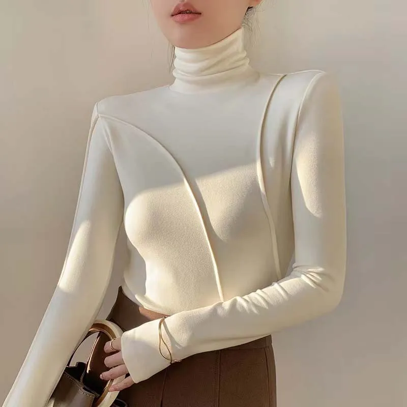 Autumn Winter Womens Clothing Turtleneck T Shirt Women Long Sleeve Pullover Warm Tshirts Korean Style Tops Mujer Tee Shirt Femme
Autumn Winter Womens Clothing Turtleneck T Shirt Women Long Sleeve Pullover Warm Tshirts Korean Style Tops Mujer Tee Shirt Femme