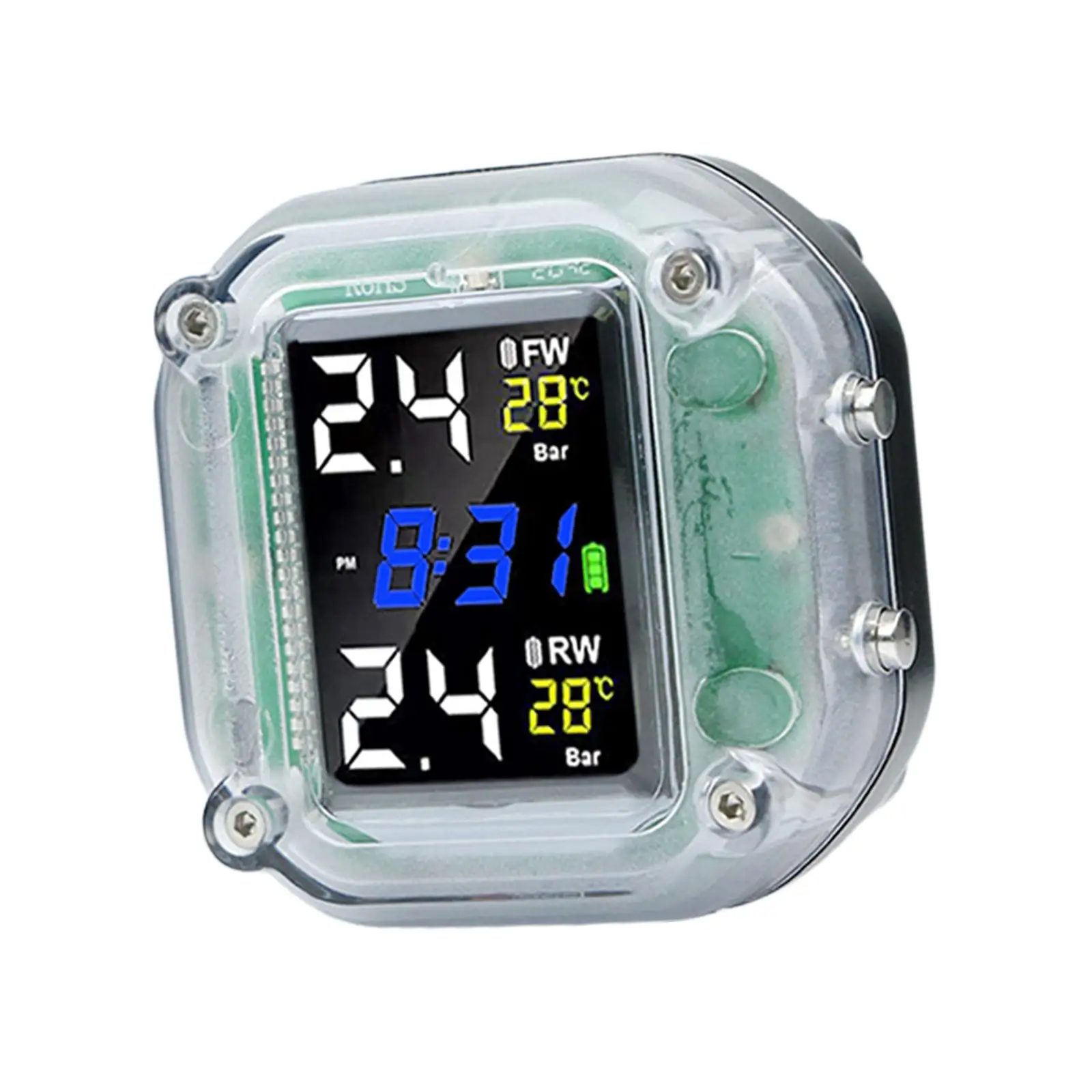 Tire Pressure Monitoring System 433.92MHz Wireless Digital Display Sensors Accessories Dustproof for Two Wheeler Bike Car
Tire Pressure Monitoring System 433.92MHz Wireless Digital Display Sensors Accessories Dustproof for Two Wheeler Bike Car