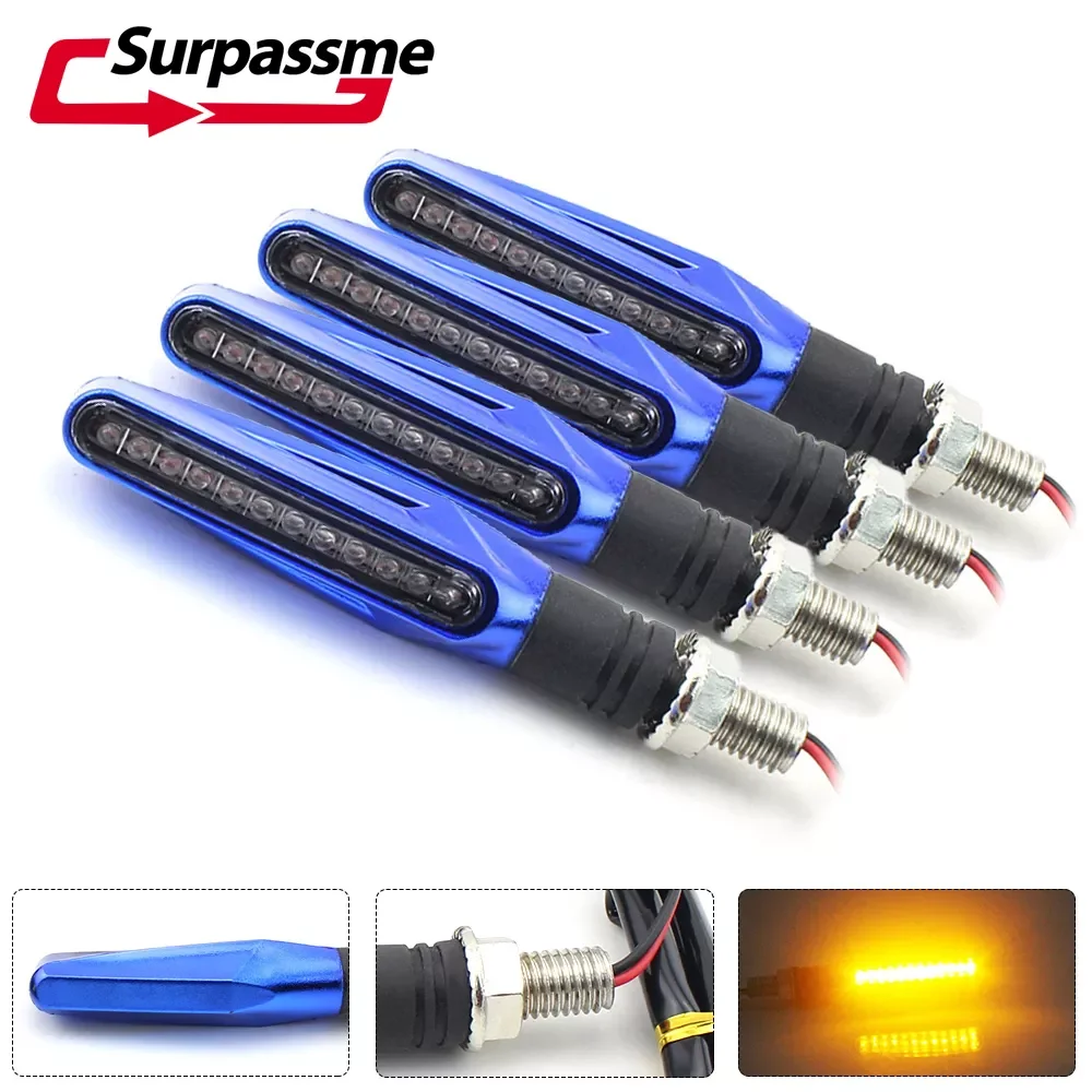 NEW2023 2 Pairs Motorcycle LED Turn Signal Light Indicator Flasher Light Flexible Amber Blinker Lamp Light for Moto Motorbike
NEW2023 2 Pairs Motorcycle LED Turn Signal Light Indicator Flasher Light Flexible Amber Blinker Lamp Light for Moto Motorbike